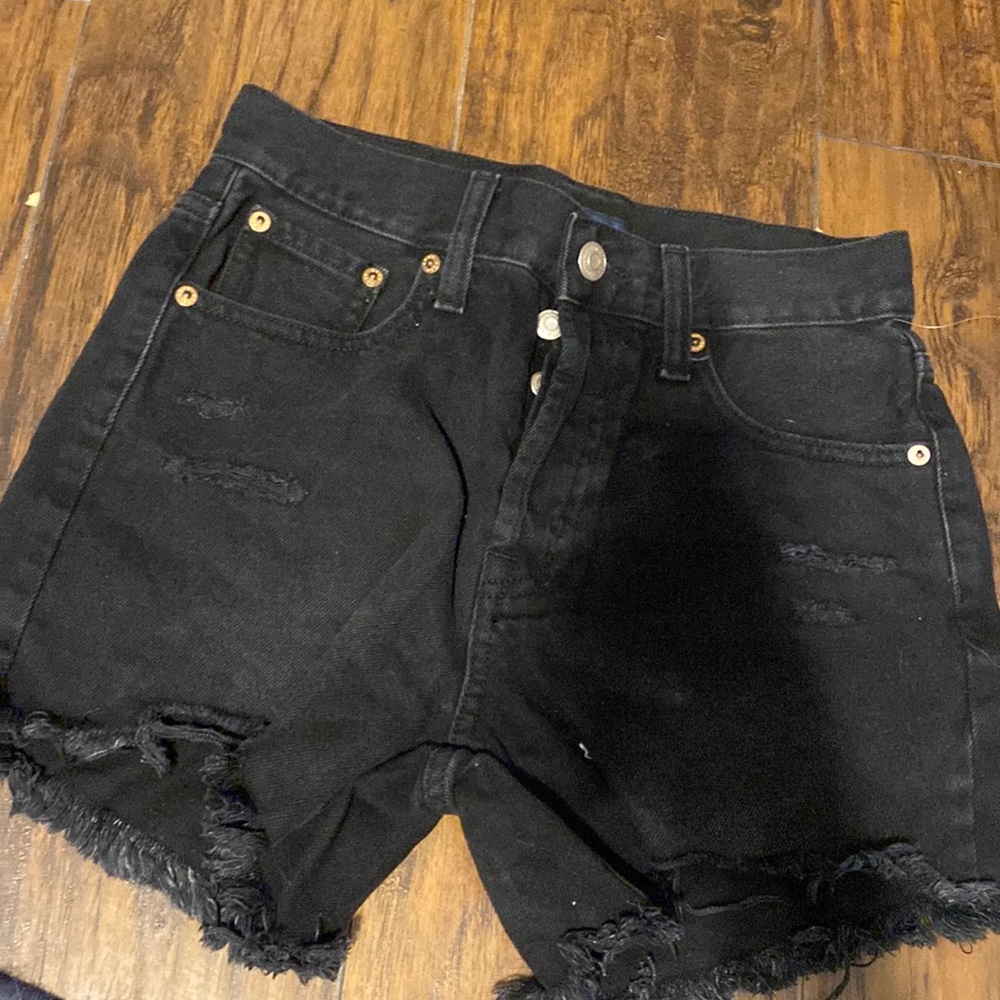 Black Jean shorts